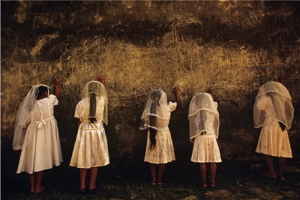 Niñas otomíes, Zozocolco de Hidalgo, Veracruz.